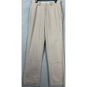 Ashworth Pants Mens 32X34 EZ Tech Hidef Tan Khaki Straight Leg Flat Front NEW